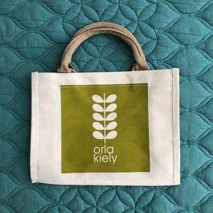 ORLA KIELY Rare Burlap Jute Shopping Bag